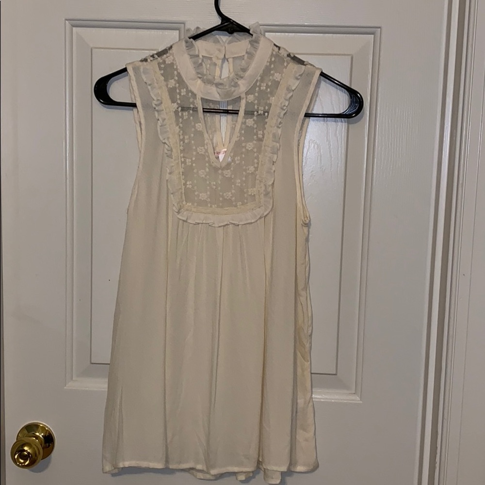 Ivory lace blouse